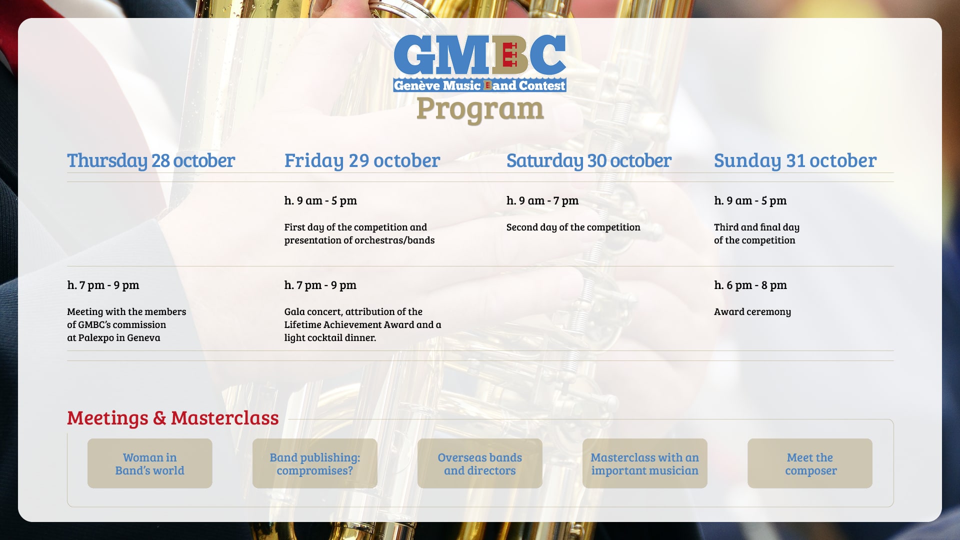 Read more about the article The GMBC is postponed.